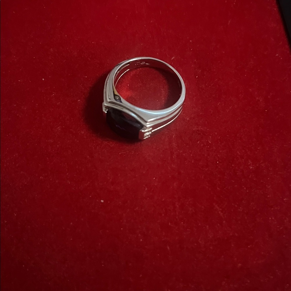 Elegant Silver and Blue Men's size 10 Sterling silver ❤️ - Picture 3 of 6
